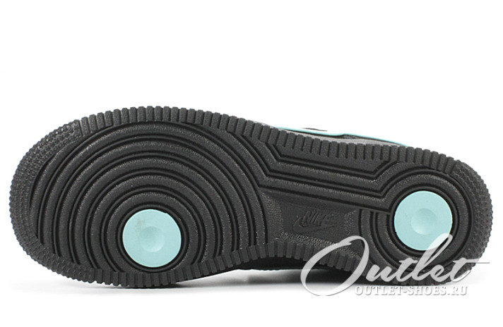 Кроссовки Nike Air Force 1 Low Tiffany & Co 1837 Black DZ1382-001 черные, фото 4