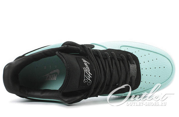 Кроссовки Nike Air Force 1 Low Tiffany & Co 1837 Mint DZ1382-900 бирюзово-мятные, кожаные, фото 3