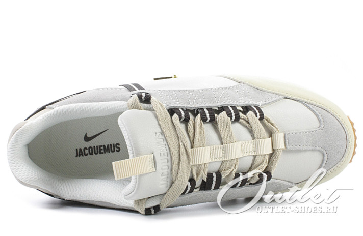 Кроссовки Nike Air Humara Jacquemus Light Bone Gold DR0420-001 серые, фото 3