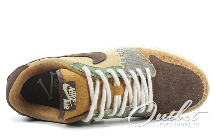 Кроссовки Nike Air Jordan 1 Low Zion Williamson Voodoo DZ7292-200 коричневые, фото 3