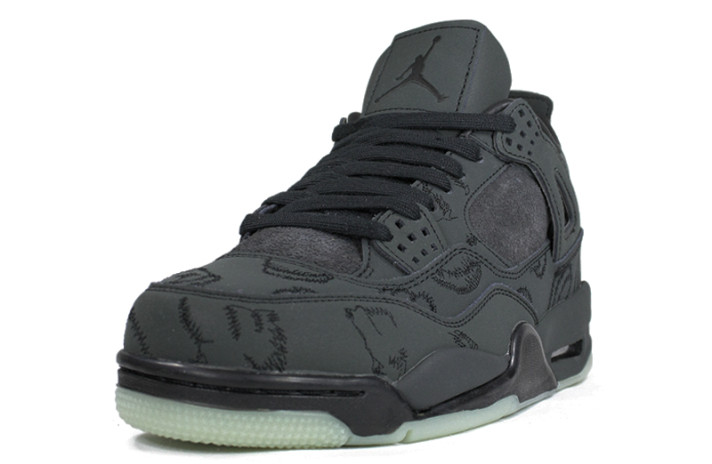 Кроссовки Nike Air Jordan 4 (IV) Retro Kaws Black 930155-001 черные, фото 1