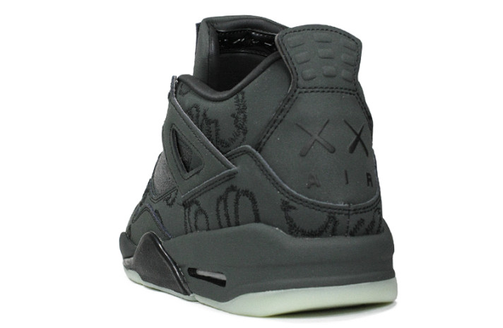 Кроссовки Nike Air Jordan 4 (IV) Retro Kaws Black 930155-001 черные, фото 2