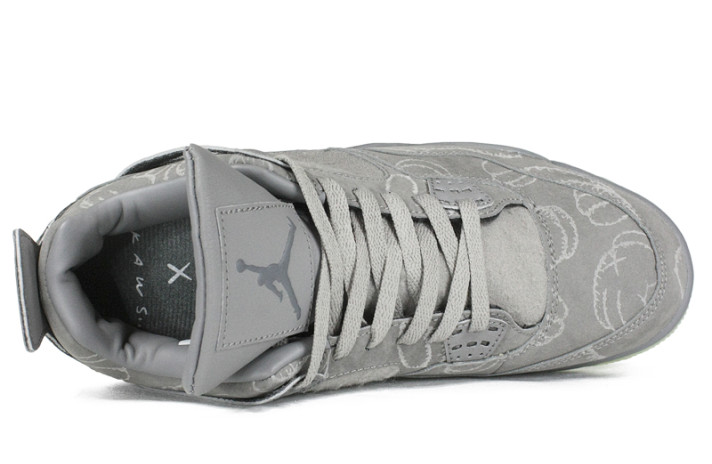 Кроссовки Nike Air Jordan 4 (IV) Retro Kaws Cool Grey 930155-003 серые, фото 3