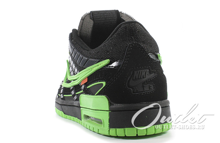 Кроссовки Nike Air Rubber Dunk Off White Green Strike CU6015-001 черные, фото 2