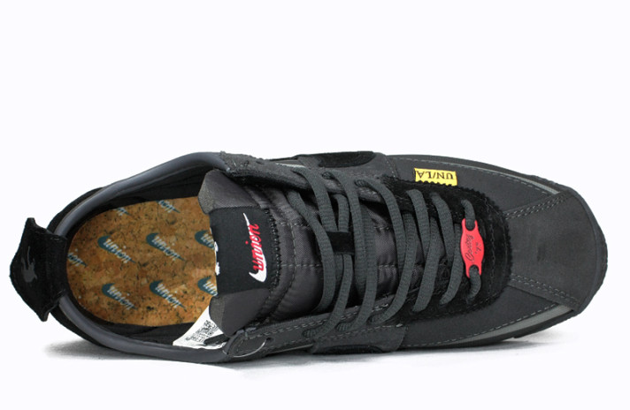 Кроссовки Nike Cortez Union Black Grey  черные, фото 3