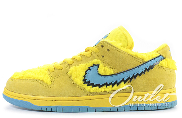 Кроссовки Nike Dunk SB Low Grateful Dead Yellow Bear CJ5378-700 желтые