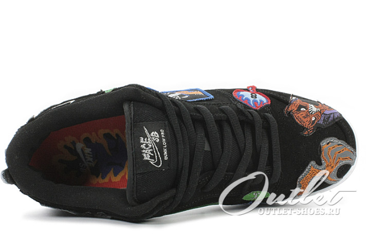 Кроссовки Nike Dunk SB Low Pro QS Neckface DQ4488-001 черные, фото 3