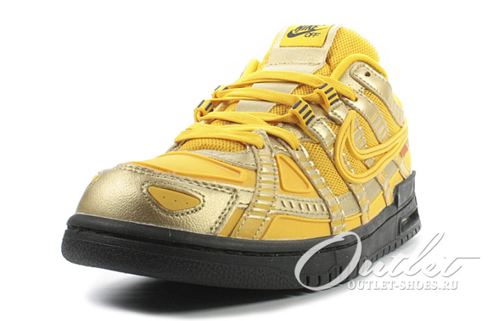 Кроссовки Nike Air Rubber Dunk Off White University Gold CU6015-700 желтые, фото 1