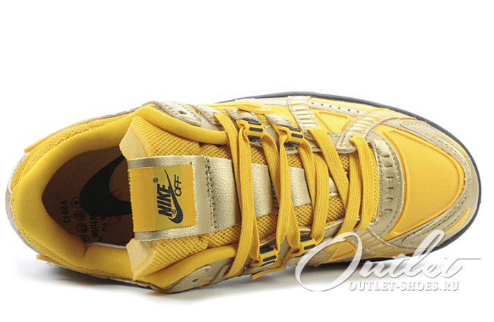 Кроссовки Nike Air Rubber Dunk Off White University Gold CU6015-700 желтые, фото 3