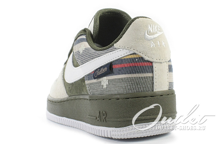 Кроссовки Nike Air Force 1 Low Pendleton Grey Green  серые, фото 2
