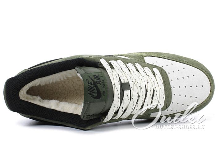Кроссовки Nike Air Force 1 Low Winter Akira Green Black White  зеленые, фото 3