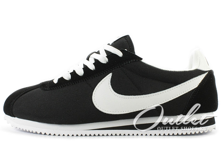 Кроссовки Nike Cortez Nylon Black White 807472-011 белые, черные