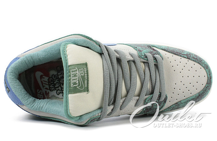 Кроссовки Nike Dunk SB Low Crenshaw Skate Club FN4193-100 бирюзово-мятные, серые, фото 3