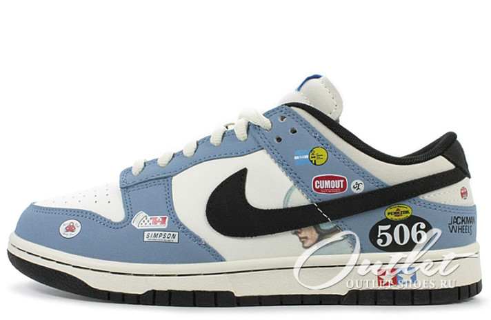Кроссовки Nike Dunk SB Low Sand Scorcher 506 TG1391-506 белые, синие