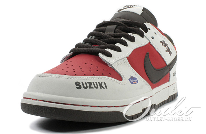 Кроссовки Nike Dunk SB Low Suzuki Ninja RG500 RE500-666 белые, красные, фото 1