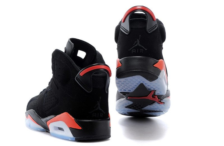 Кроссовки Nike Air Jordan 6 (VI) Infrared Black 384664-060 черные, фото 4