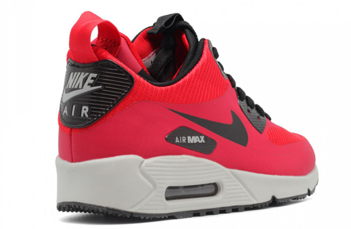 Кроссовки Nike Air Max 90 Mid Red Gym Black 806808-600 красные, фото 2