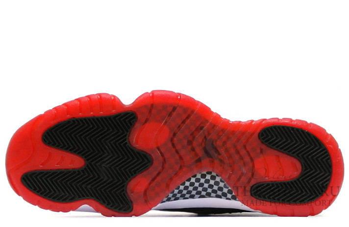 Кроссовки Nike Air Jordan 11 (XI) High Bred Black Red  черные, фото 4