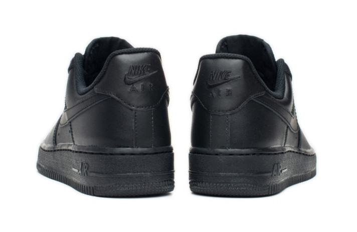 Кроссовки Nike Air Force 1 Low Total Black Leather CW2288-001 черные, кожаные, фото 3