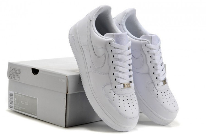 Кроссовки Nike Air Force 1 Low Pure White Leather CW2288-111 белые, кожаные, фото 5