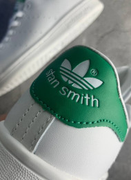 Кроссовки Adidas Stan Smith White Green Leather живое фото 4
