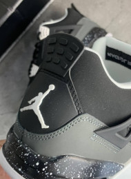 Кроссовки Nike Air Jordan 4 (IV) Pack Stealth Gray Dark живое фото 3