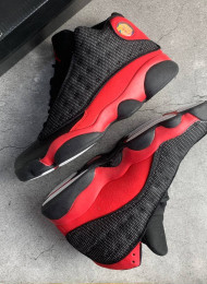 Кроссовки Nike Air Jordan 13 (XIII) Bred Black Varsity Red живое фото 2
