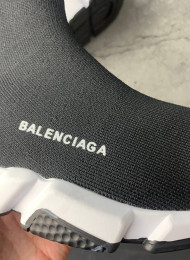 Кроссовки Balenciaga Speed Trainer Black White живое фото 2