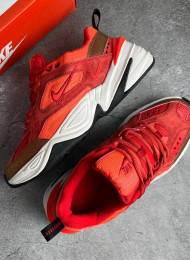 Кроссовки Nike M2K Tekno University Red Suede Bright Crimson живое фото 2