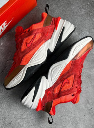 Кроссовки Nike M2K Tekno University Red Suede Bright Crimson живое фото 1