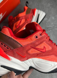 Кроссовки Nike M2K Tekno University Red Suede Bright Crimson живое фото 4
