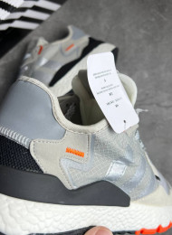 Кроссовки Adidas Nite Jogger Grey Two Solar Orange живое фото 4