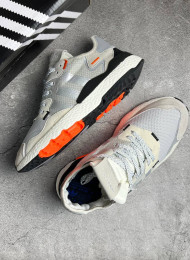 Кроссовки Adidas Nite Jogger Grey Two Solar Orange живое фото 2