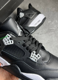 Кроссовки Nike Air Jordan 4 (IV) Black Is Oreo живое фото 3