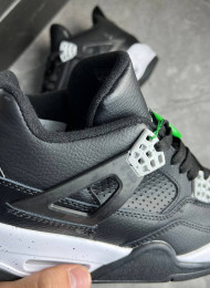 Кроссовки Nike Air Jordan 4 (IV) Black Is Oreo живое фото 4