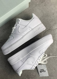 Кроссовки Nike Air Force 1 Low Pure White Leather живое фото 1