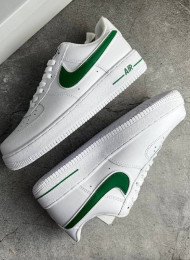 Кроссовки Nike Air Force 1 Low White Green живое фото 1