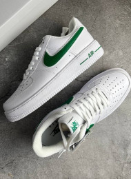 Кроссовки Nike Air Force 1 Low White Green живое фото 2