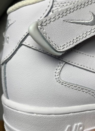 Кроссовки Nike Air Force 1 Mid Pure White Leather живое фото 4