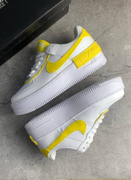 Кроссовки Nike Air Force 1 Low Shadow White Yellow живое фото 1