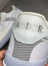 Кроссовки Nike Air Force 1 React White Light Bone живое фото 4