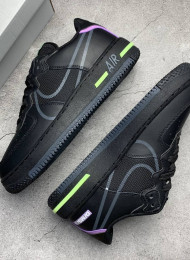 Кроссовки Nike Air Force 1 React Black Anthracite живое фото 1