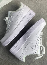 Кроссовки Nike Air Force 1 Low Winter White Leather живое фото 2