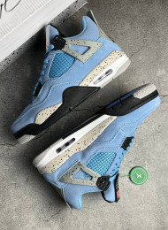 Кроссовки Nike Air Jordan 4 (IV) Retro University Blue живое фото 1