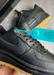 Кроссовки Nike Air Force 1 Low Luxe Black Bucktan Gum живое фото 3