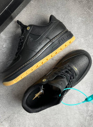 Кроссовки Nike Air Force 1 Low Luxe Black Bucktan Gum живое фото 2