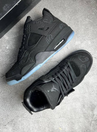 Кроссовки Nike Air Jordan 4 (IV) Retro Kaws Black живое фото 2