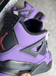 Кроссовки Nike Air Jordan 4 (IV) Retro Travis Scott Purple  живое фото 4