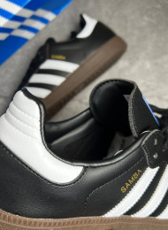 Кроссовки Adidas Samba OG Black White Gum живое фото 4