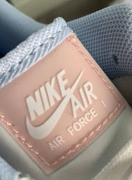 Кроссовки Nike Air Force 1 Low Double Swoosh Light Armory Blue живое фото 3